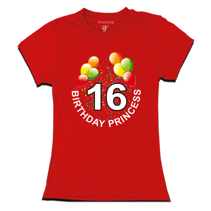 Birthday princess t shirts for 16th birthday
