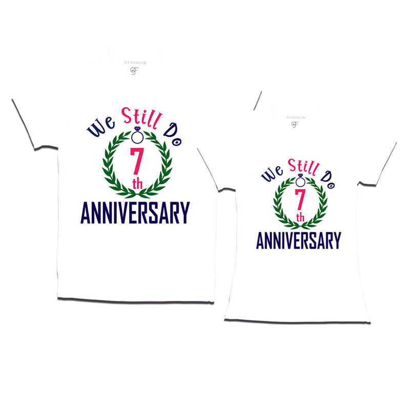 We still do 7th anniversary couple t shirts