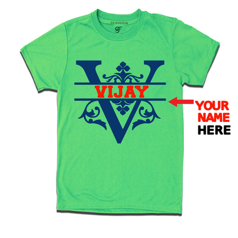 Initial V with name t shirts for kids and adults