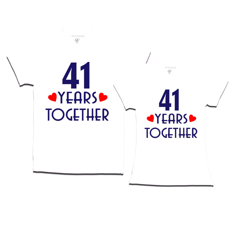 41 years together wedding anniversary couple t-shirts