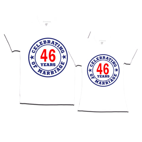 Celebrating 46 years of marriage couple t shirts