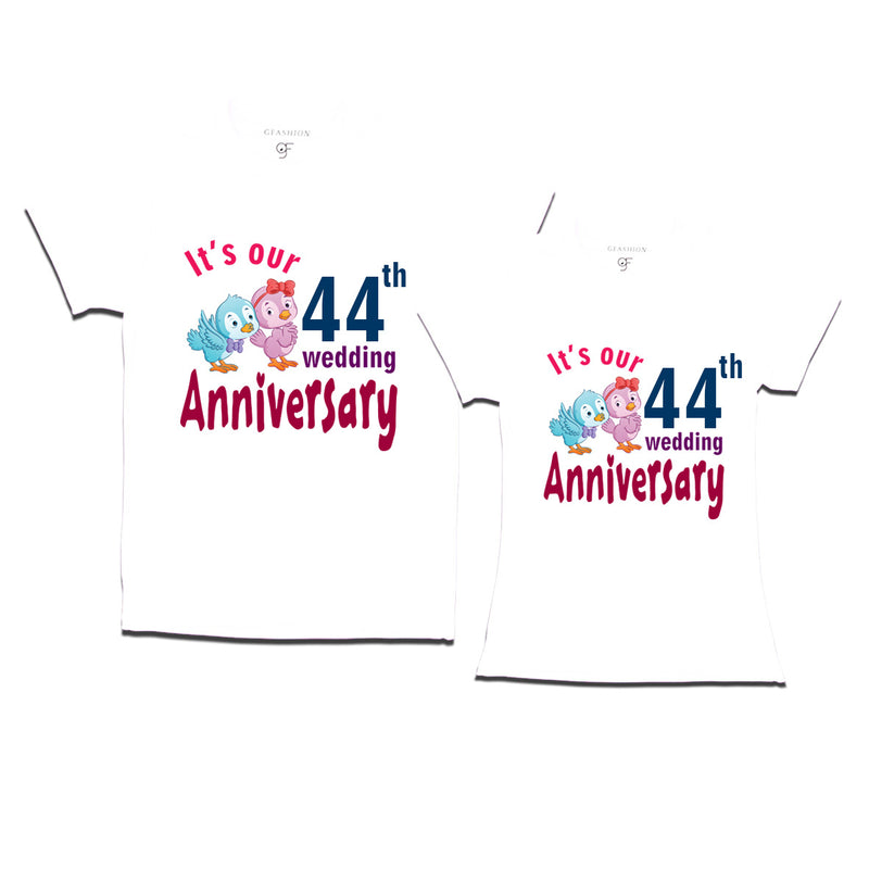 Its our 44th wedding anniversary cute couple t-shirts