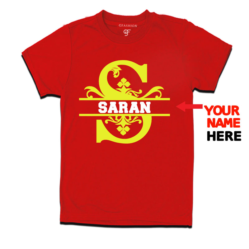 Initial S with name t shirts for kids and adults