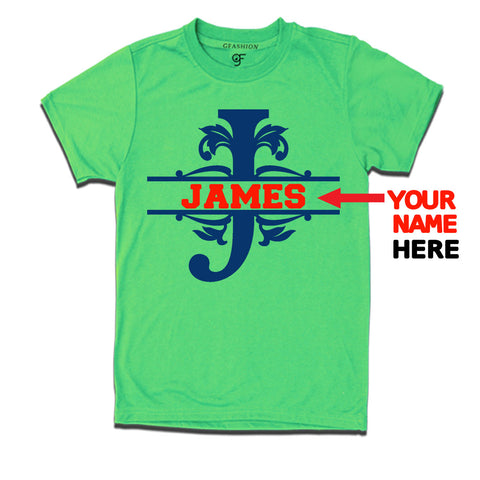 Initial J with name t shirts for kids and adults