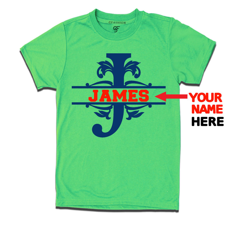 Initial J with name t shirts for kids and adults