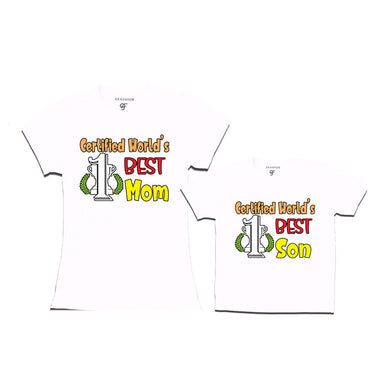 CERTIFIED WORLD'S BEST MOM SON MATCHING FAMILY T SHIRTS