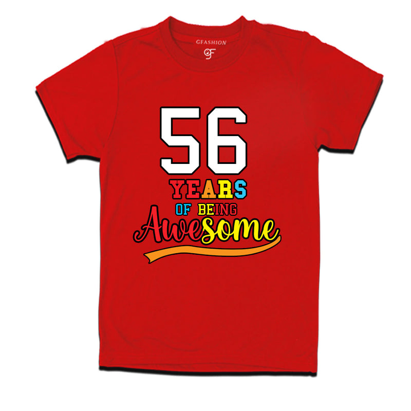 56 years of being awesome 56th birthday t-shirts