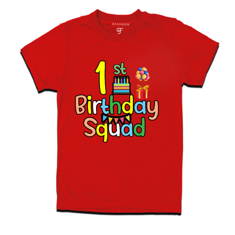 1st birthday squad t shirts