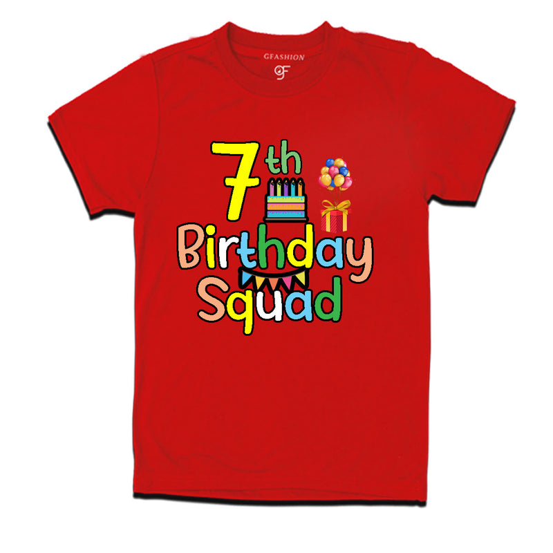 7th birthday squad t shirts