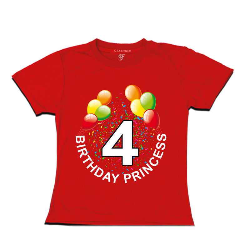 Birthday princess t shirts for 4th birthday