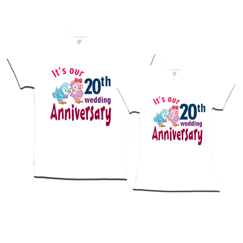 Its our 20th wedding anniversary cute couple t-shirts