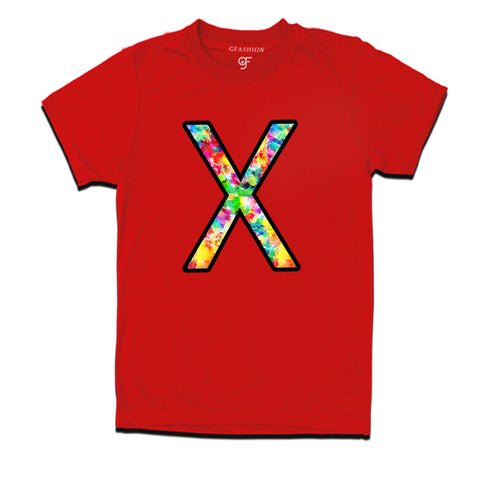 Initial X t shirts for kids and adults