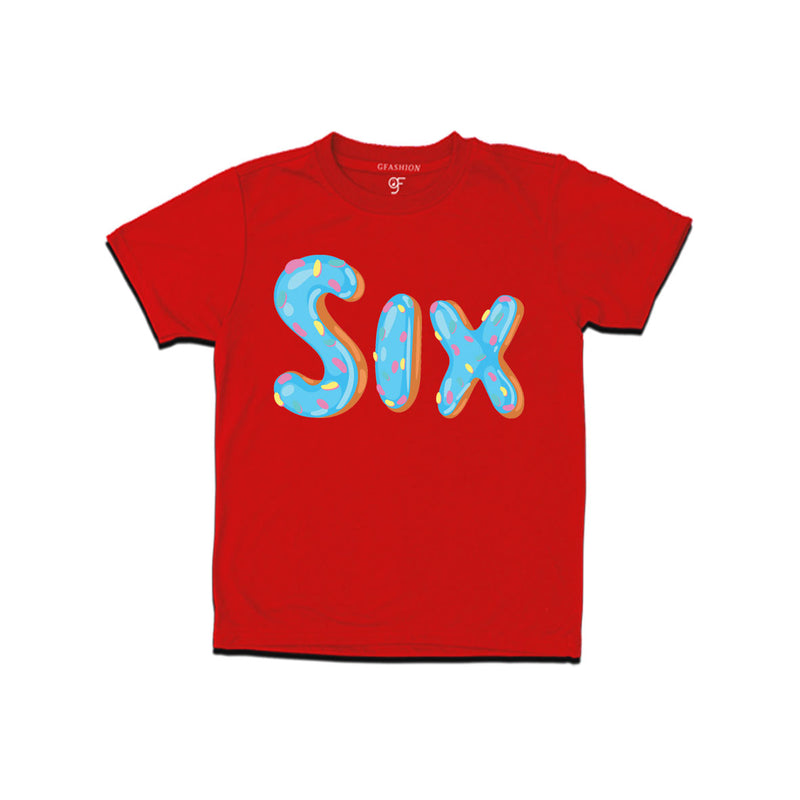 Donut Birthday boy t shirts for 6th birthday