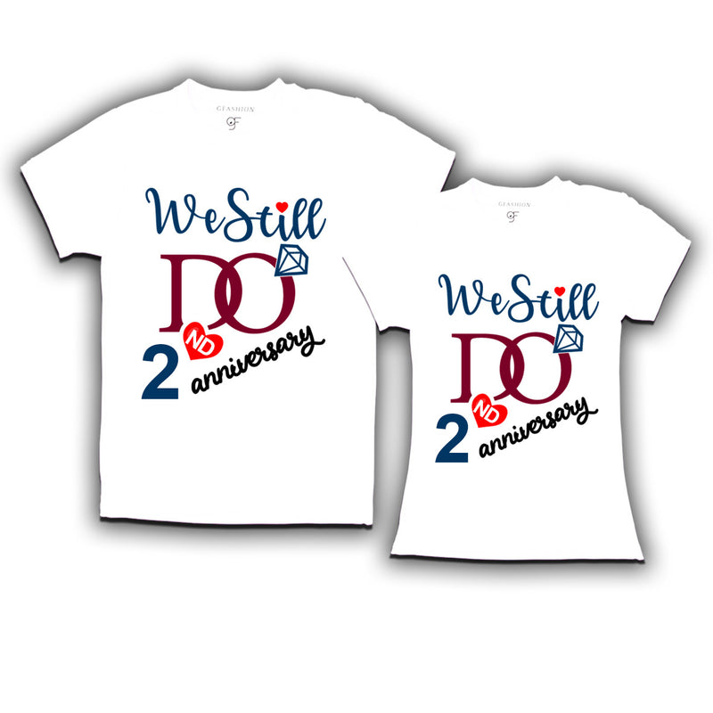 We Still Do Lovable 2nd anniversary t shirts for couples