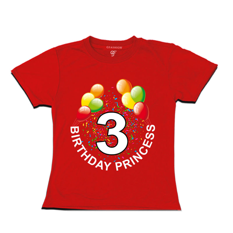 Birthday princess t shirts for 3rd birthday