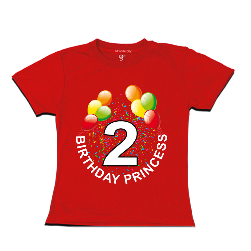 Birthday princess t shirts for 2nd birthday