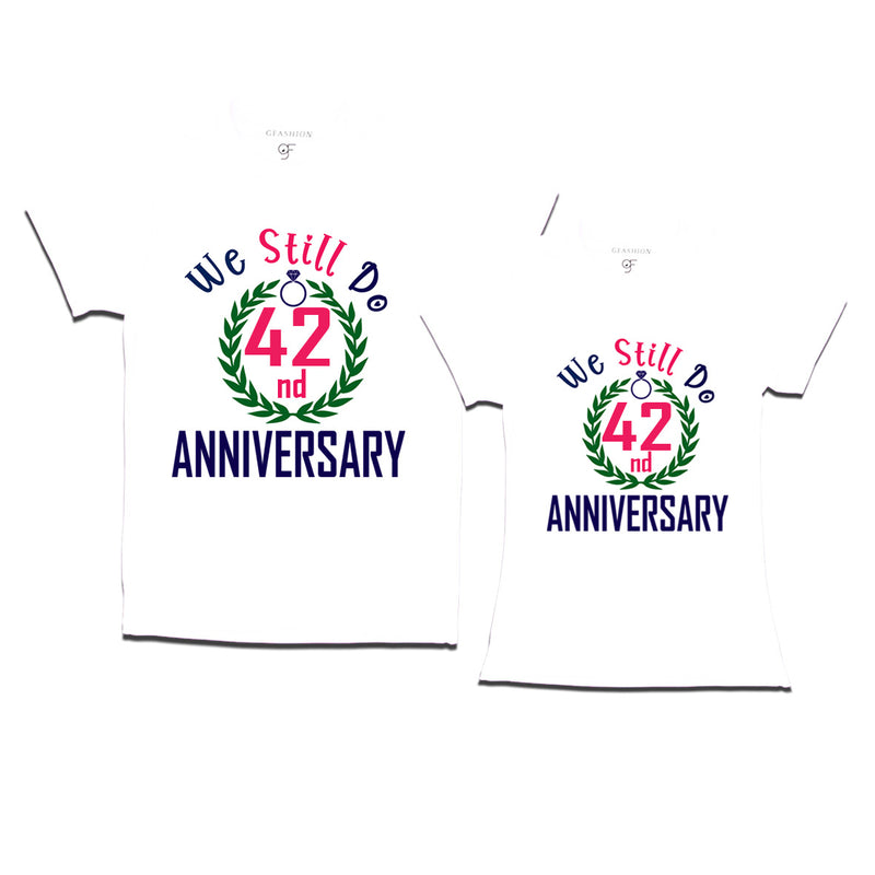 We still do 42nd anniversary couple t shirts