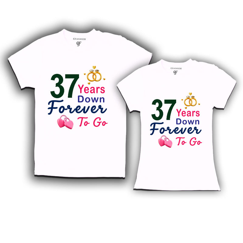 37 years down forever to go-37th  anniversary t shirts