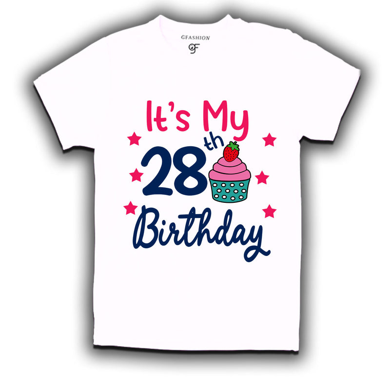 it's my 28th birthday tshirts for men's and women's