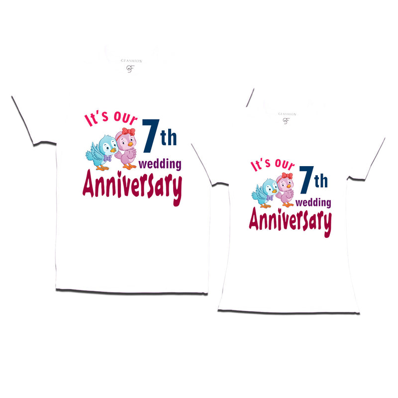 Its our 7th wedding anniversary cute couple t-shirts