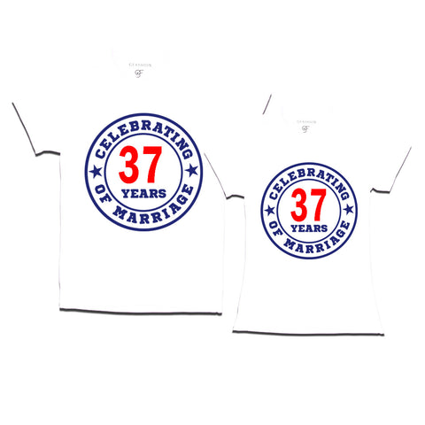 Celebrating 37 years of marriage couple t shirts