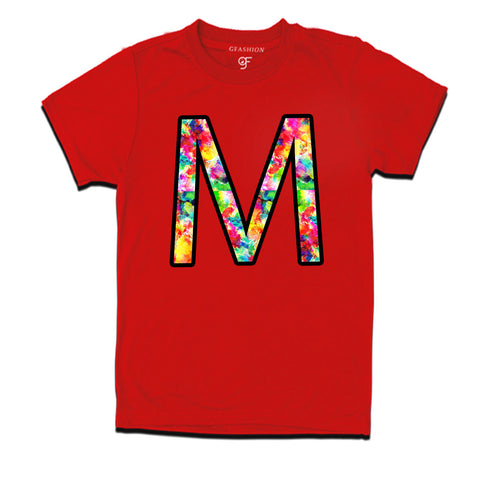 Initial M t shirts for kids and adults