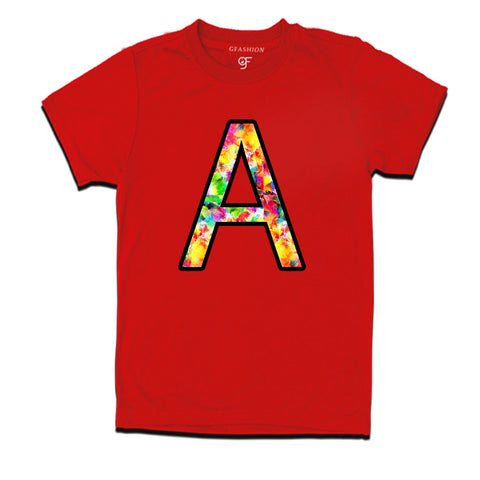Initial A t shirts for kids and adults