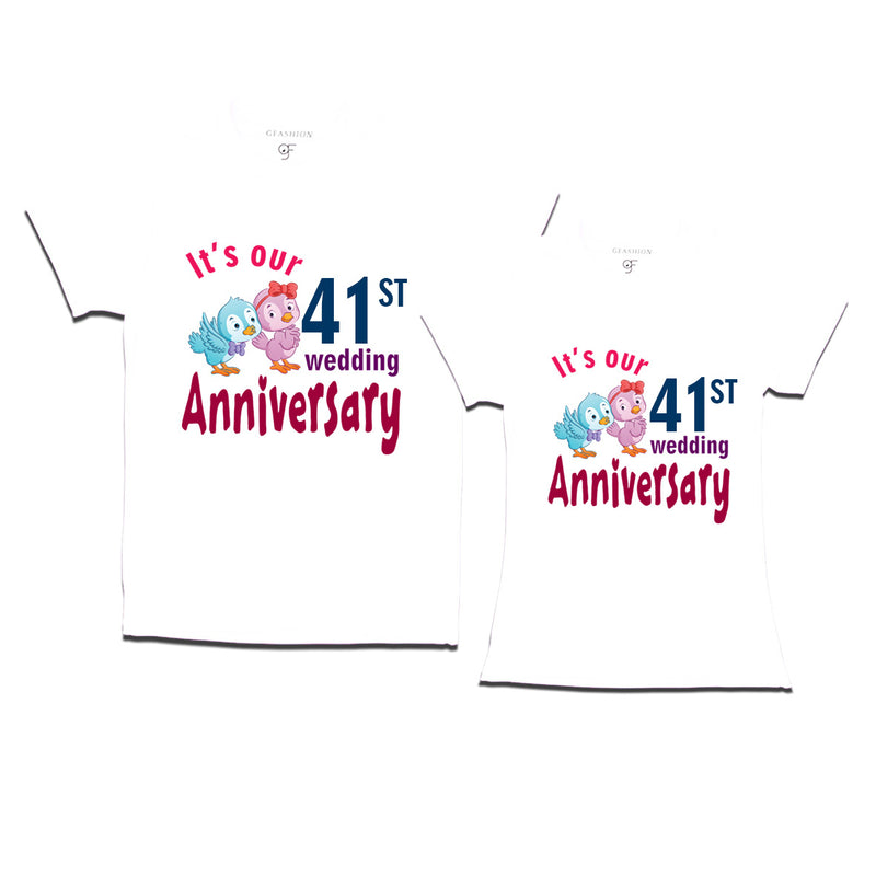 Its our 41st wedding anniversary cute couple t-shirts