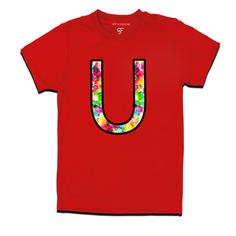 Initial U t shirts for kids and adults
