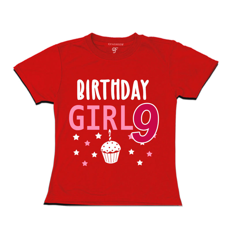 Birthday Girl t shirts for 9th year
