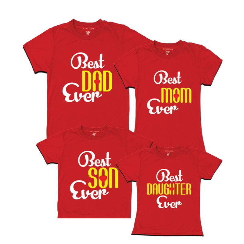 BEST DAD BEST MOM BEST SON BEST DAUGHTER EVER FAMILY T SHIRTS