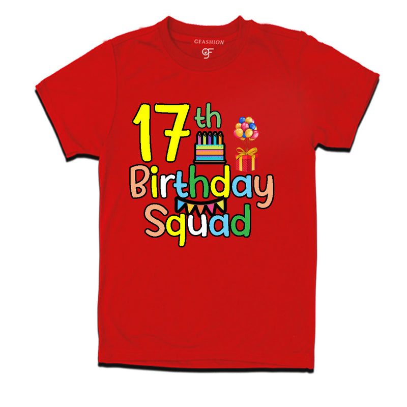 17th birthday squad t shirts