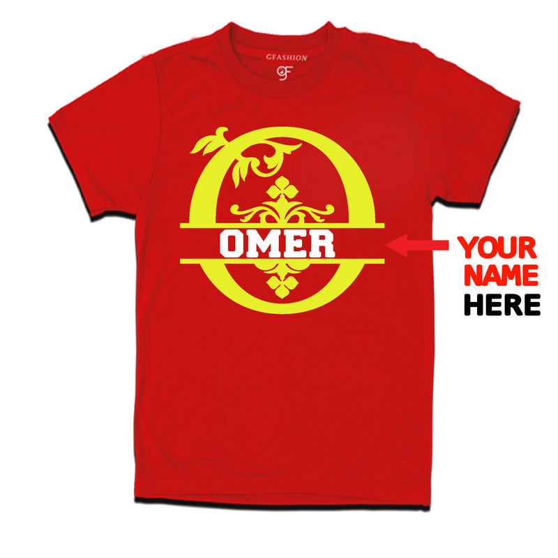 Initial O with name t shirts for kids and adults