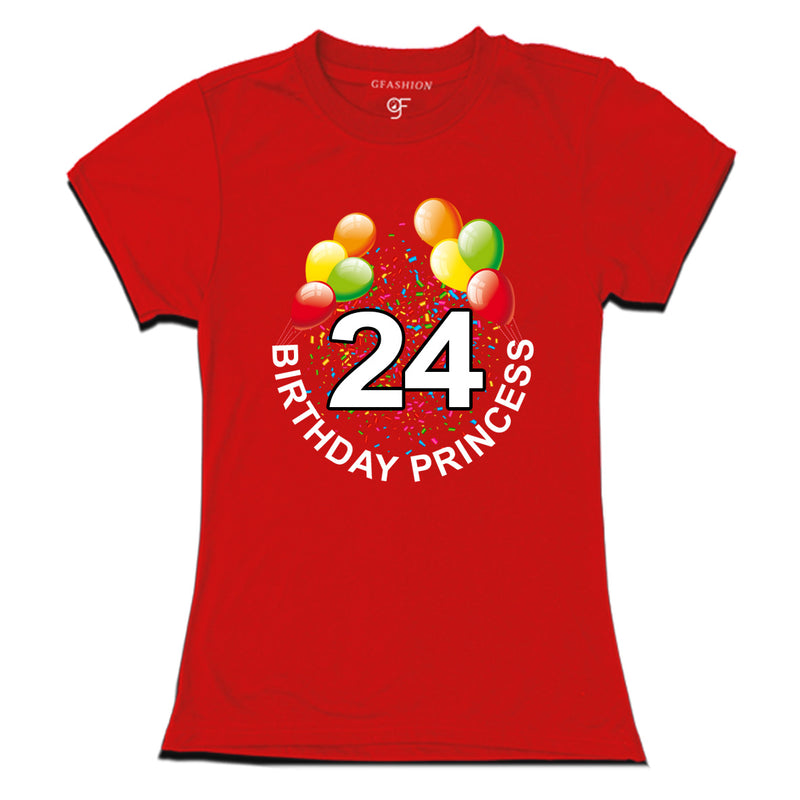 Birthday princess t shirts for 24th birthday