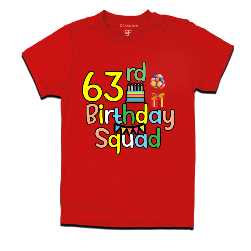 63rd birthday squad t shirts