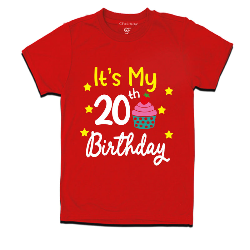 it's my 20th birthday tshirts for boy and girls