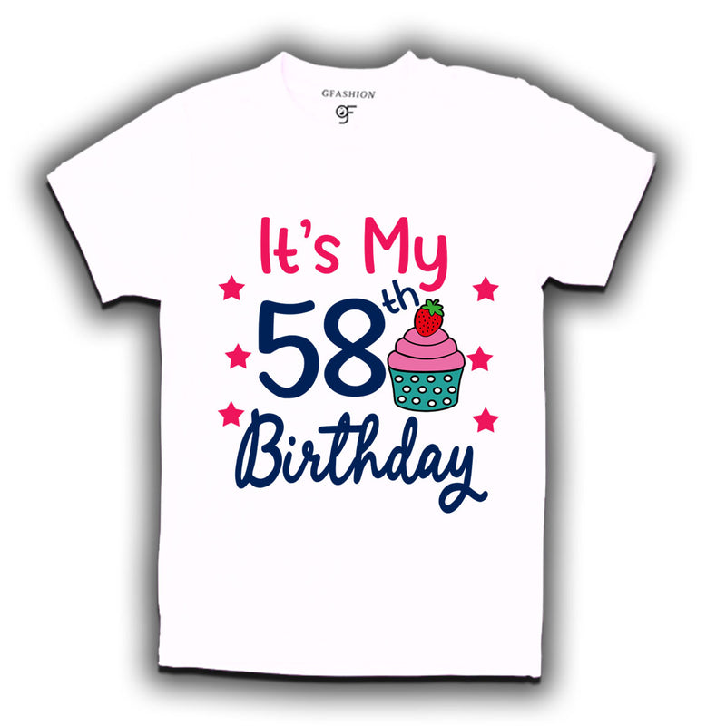 it's my 58th birthday tshirts for men's and women's