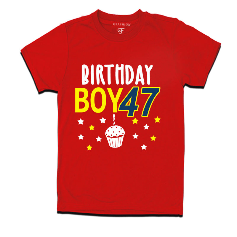Birthday boy t shirts for 47th year