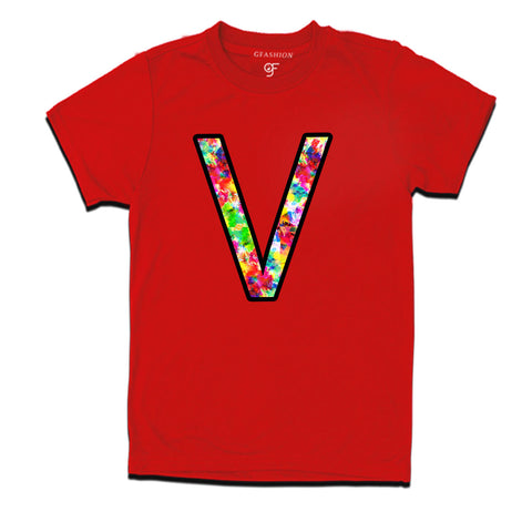 Initial V t shirts for kids and adults