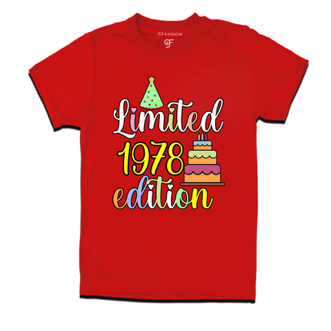 limited 1978 edition birthday t-shirts