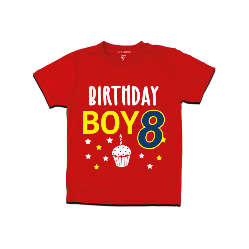 Birthday boy t shirts for 8th year