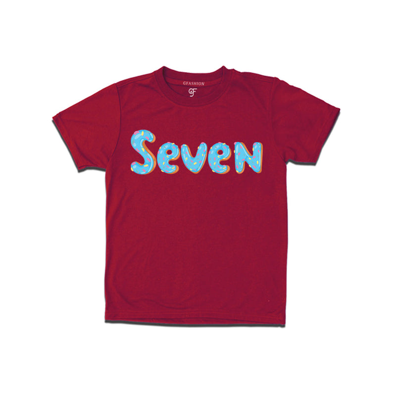 Donut Birthday boy t shirts for 7th birthday