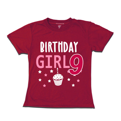 Birthday Girl t shirts for 9th year