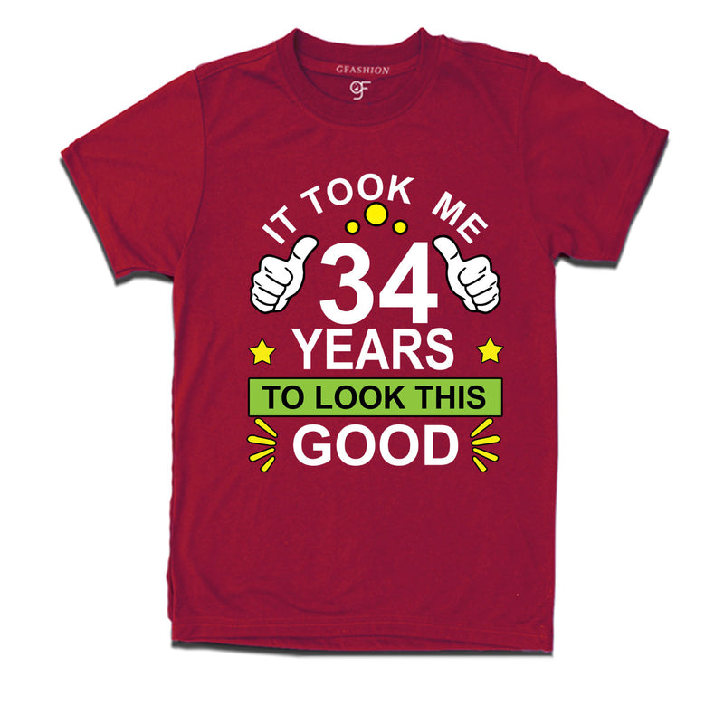 34th birthday tshirts with it took me 34 years to look this good design