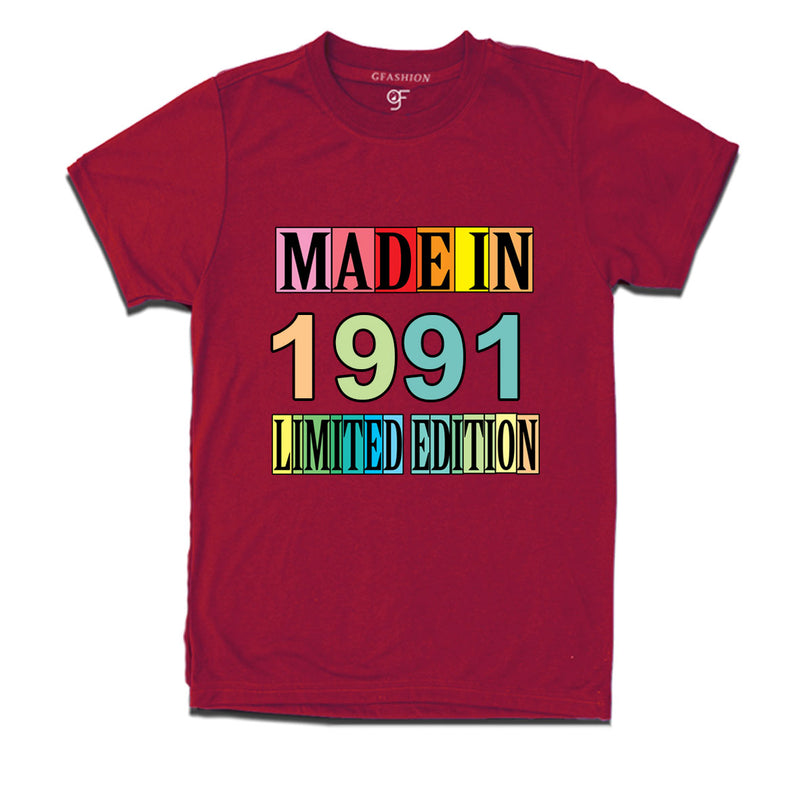 Made in 1991 Limited Edition t shirts