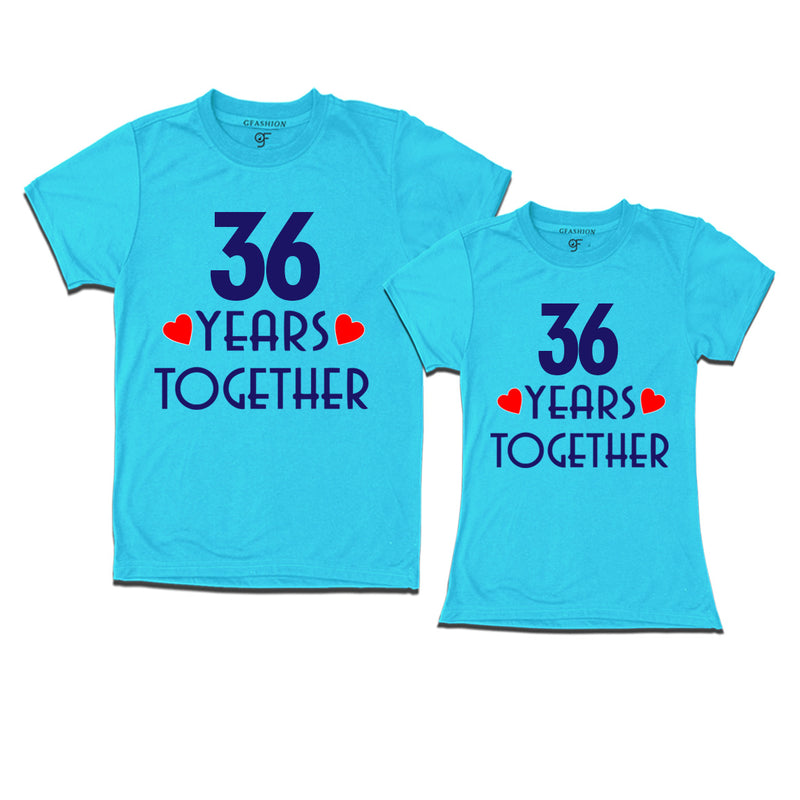 36 years together wedding anniversary couple t-shirts