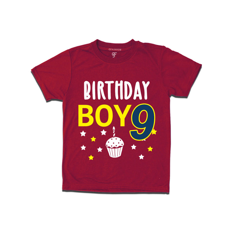 Birthday boy t shirts for 9th year