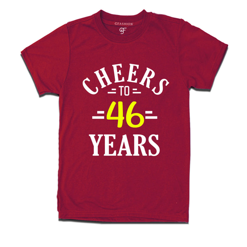 Cheers to 46 years birthday t shirts for 46th birthday