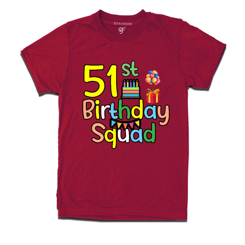 51st birthday squad t shirts