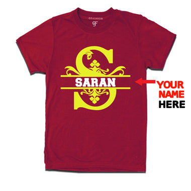 Initial S with name t shirts for kids and adults